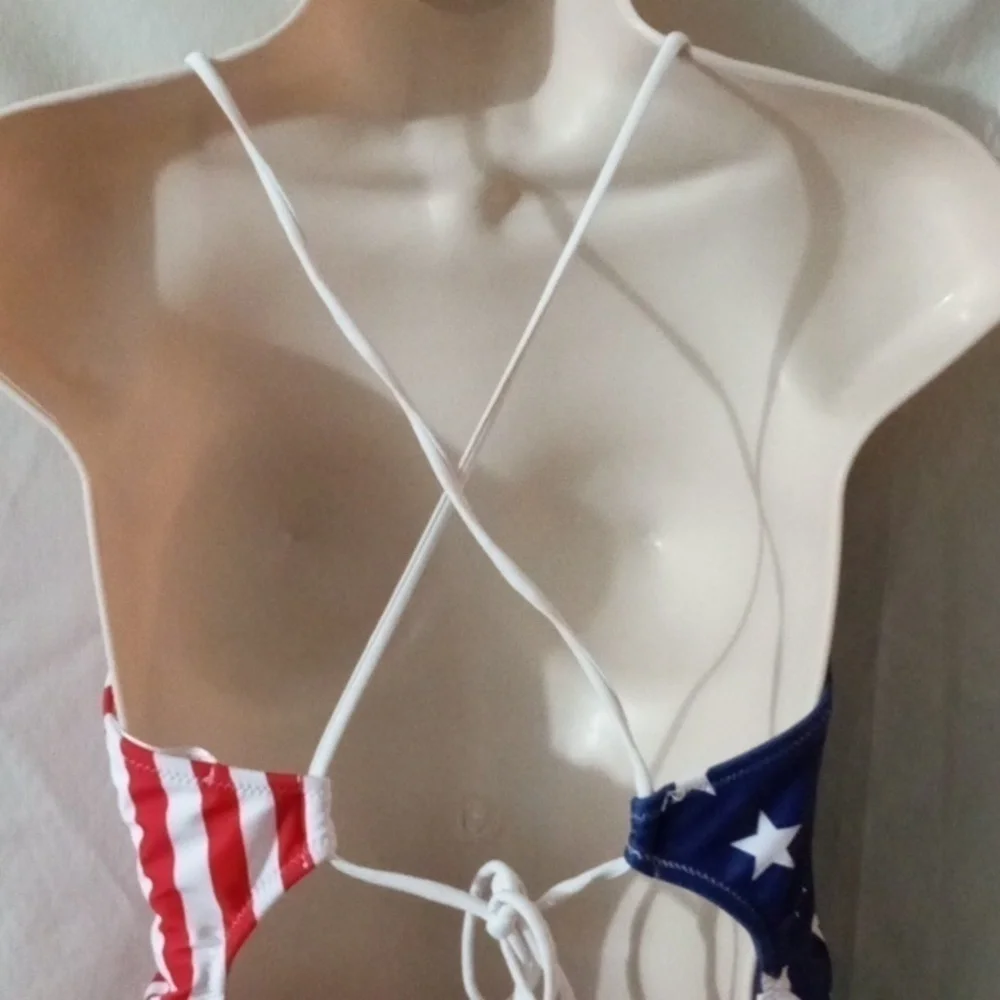 Ekouaer 1 Piece Swimwear size XXL Flag Design Red White Blue Pre-owned